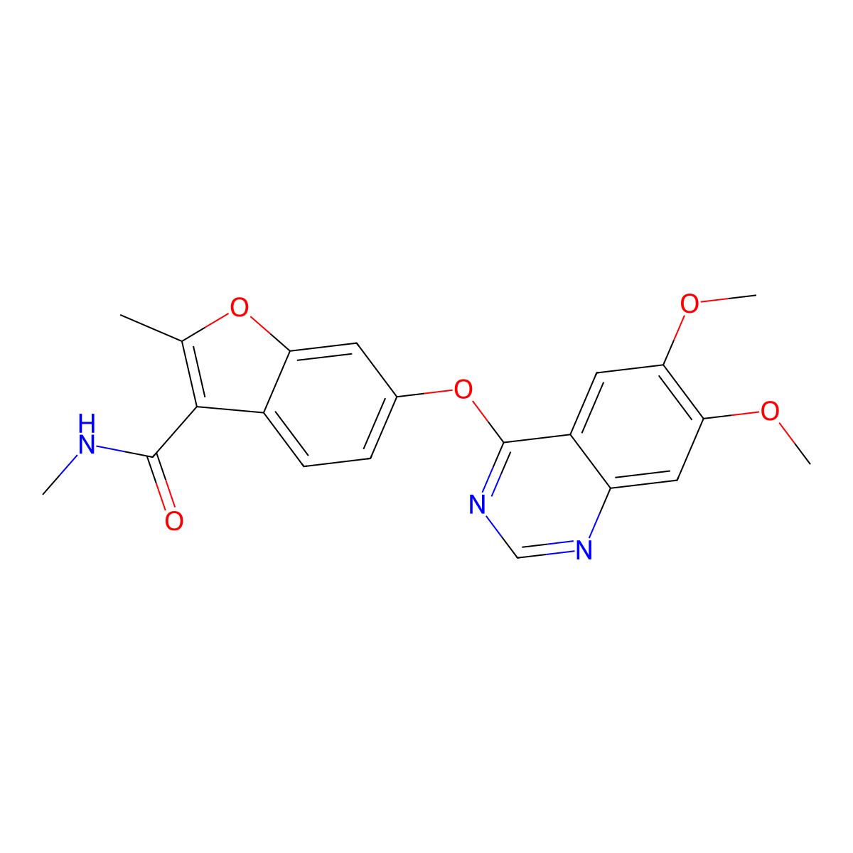 Fruquintinib molecular structure, CAS 1194506-26-7
