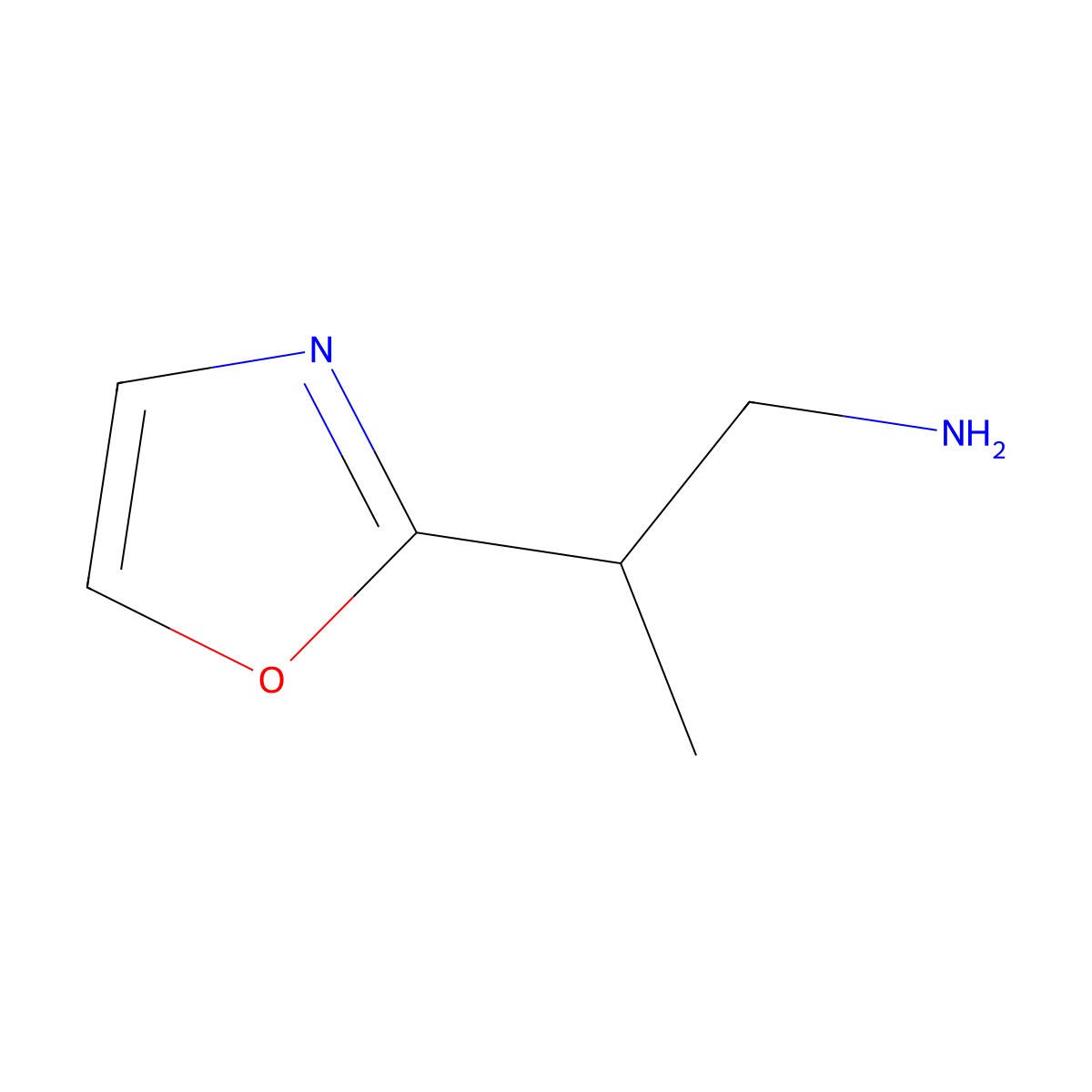 2-(Oxazol-2-yl)propan-1-amine molecular structure, CAS 1194508-26-3