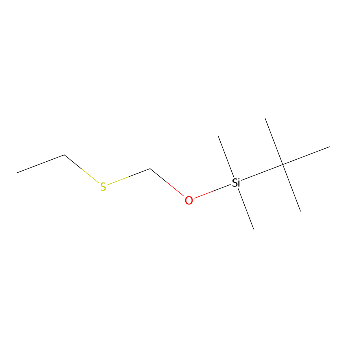 tert-Butyl-(ethylsulfanylMethoxy)diMethylsilane molecular structure, CAS 119451-79-5