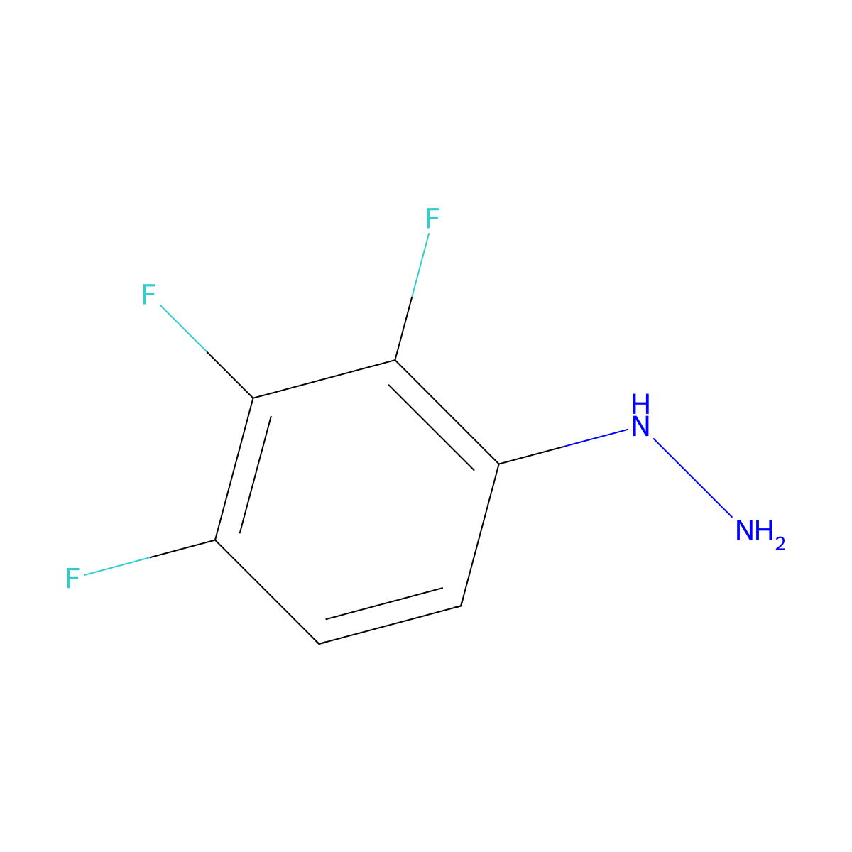 (2,3,4-Trifluorophenyl)hydrazine molecular structure, CAS 119452-62-9