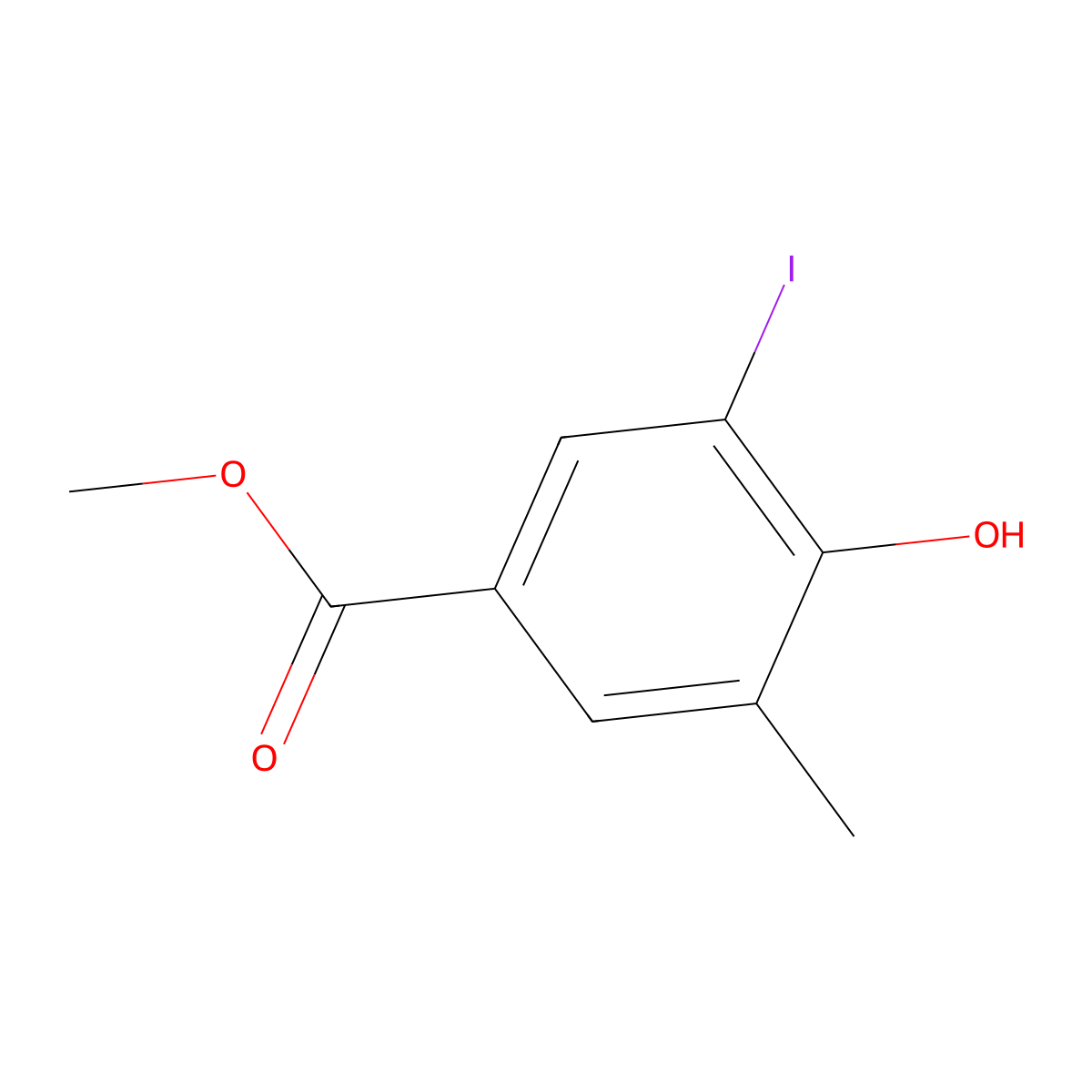 Methyl 4-hydroxy-3-iodo-5-methylbenzoate molecular structure, CAS 1194545-63-5