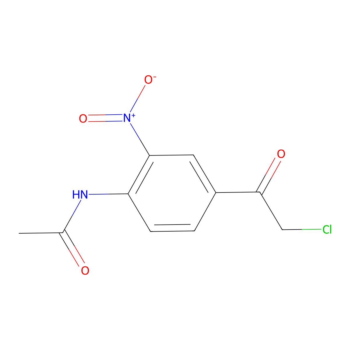 N-[4-(2-chloroacetyl)-2-nitrophenyl]acetamide molecular structure, CAS 119457-11-3