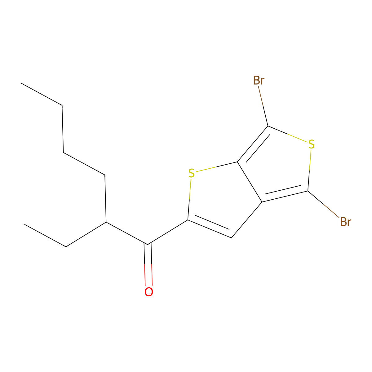 1-(4,6-Dibromothieno[3,4-b]thiophen-2-yl)-2-ethylhexan-1-one molecular structure, CAS 1194605-76-9