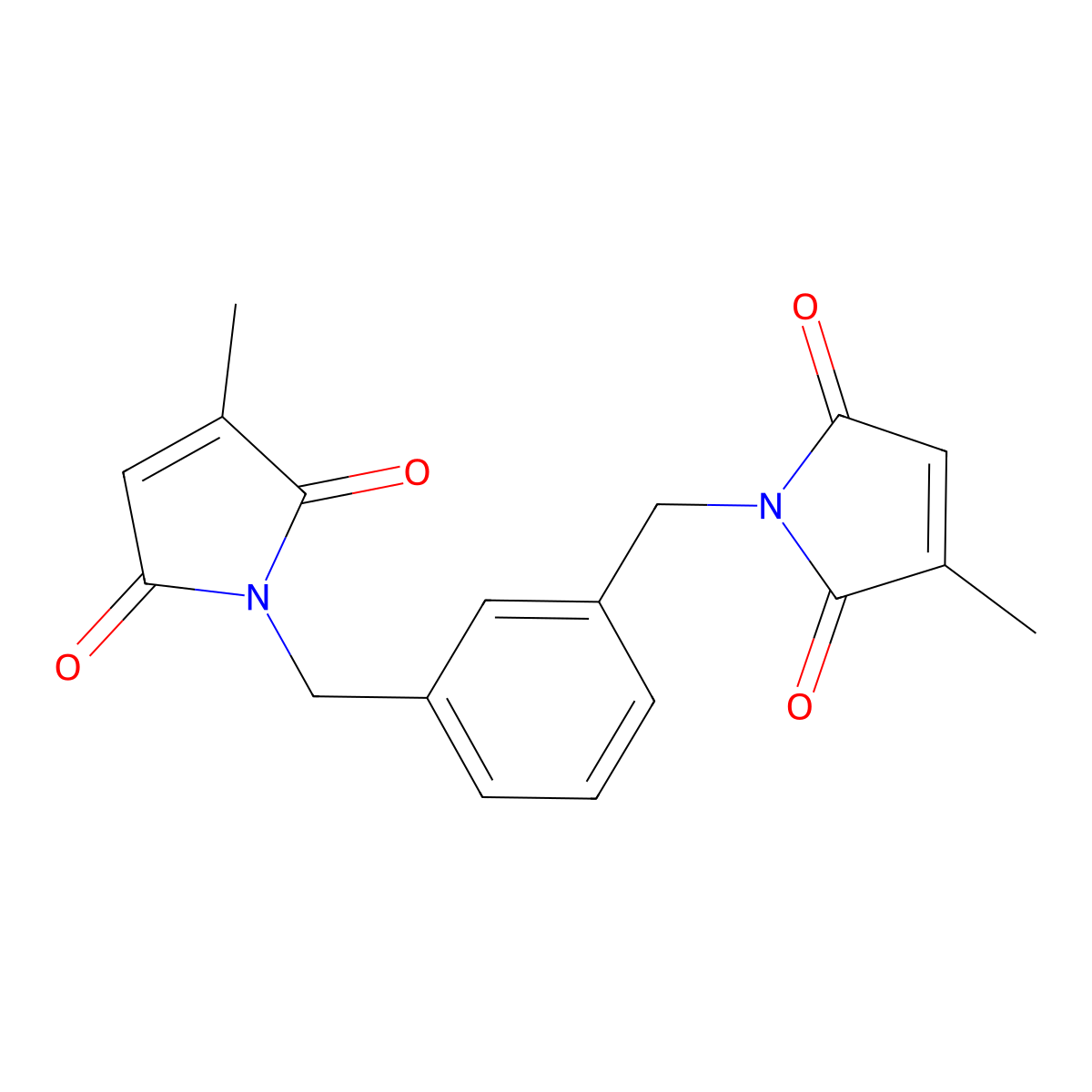 1H-Pyrrole-2,5-dione, 1,1'-(1,3-phenylenebis(methylene))bis(3-methyl- molecular structure, CAS 119462-56-5
