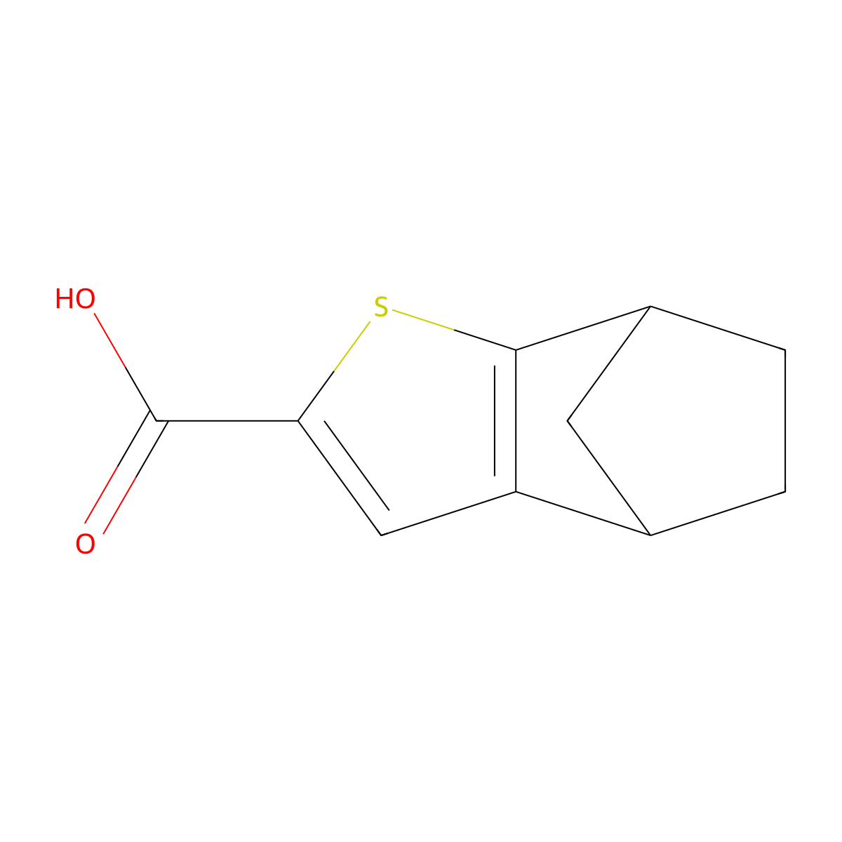 3-Thiatricyclo(5.2.1.0,2,6)deca-2(6),4-diene-4-carboxylic acid molecular structure, CAS 1194655-80-5