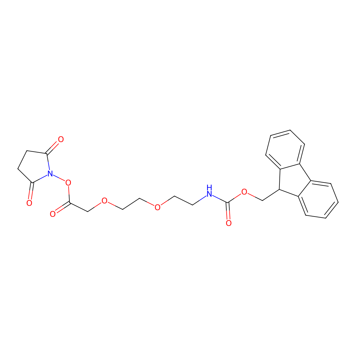 FmocNH-PEG2-CH2COONHS molecular structure, CAS 1194666-63-1