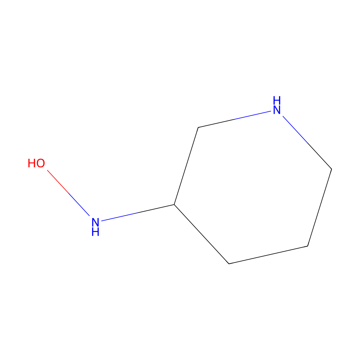 N-(piperidin-3-yl)hydroxylamine molecular structure, CAS 1194684-66-6