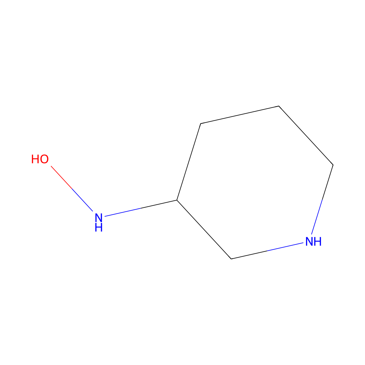 N-(piperidin-3-yl)hydroxylamine molecular structure, CAS 1194684-66-6