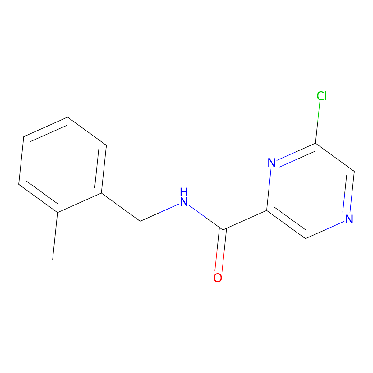 6-Chloro-N-(2-methylbenzyl)pyrazine-2-carboxamide molecular structure, CAS 1194687-48-3