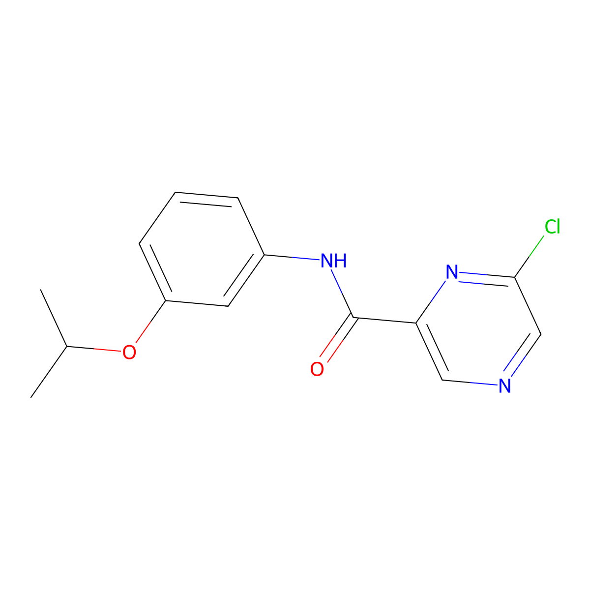 6-Chloro-N-(3-isopropoxyphenyl)pyrazine-2-carboxamide molecular structure, CAS 1194687-77-8