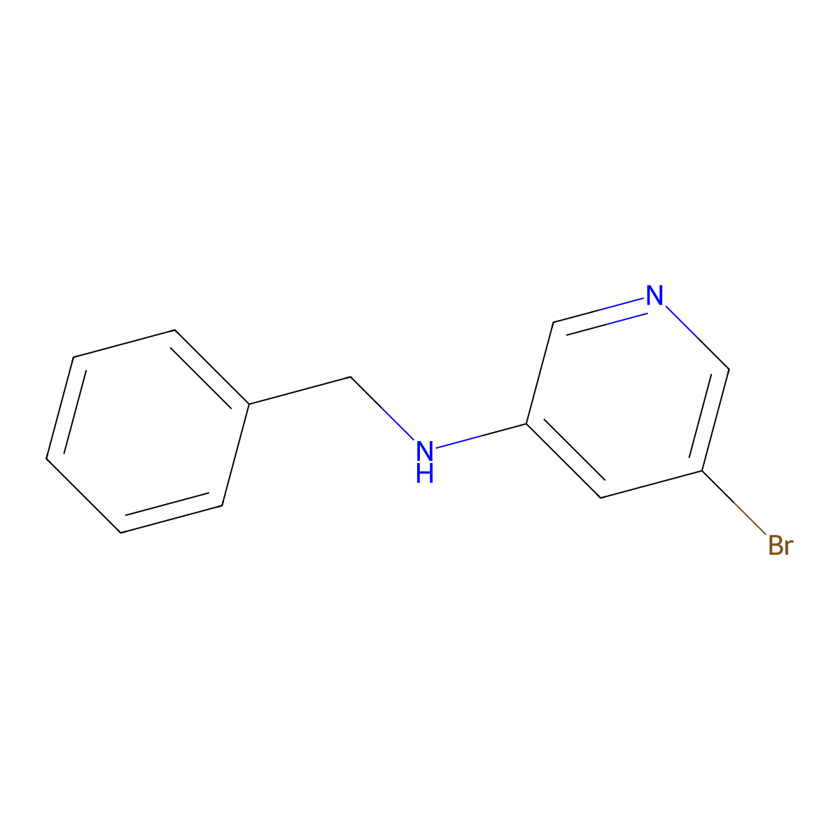 N-Benzyl-5-bromopyridin-3-amine molecular structure, CAS 1194688-12-4