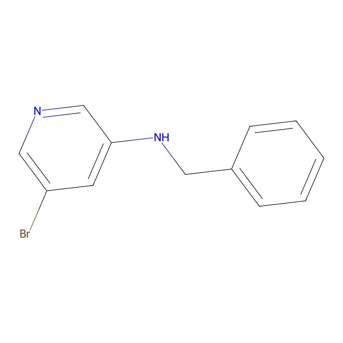 N-Benzyl-5-bromopyridin-3-amine molecular structure, CAS 1194688-12-4