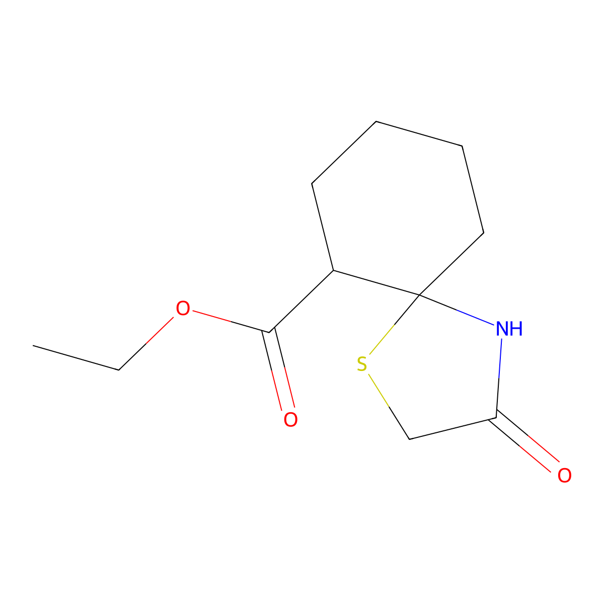 Ethyl 3-oxo-1-thia-4-azaspiro[4.5]decane-6-carboxylate molecular structure, CAS 1194701-70-6