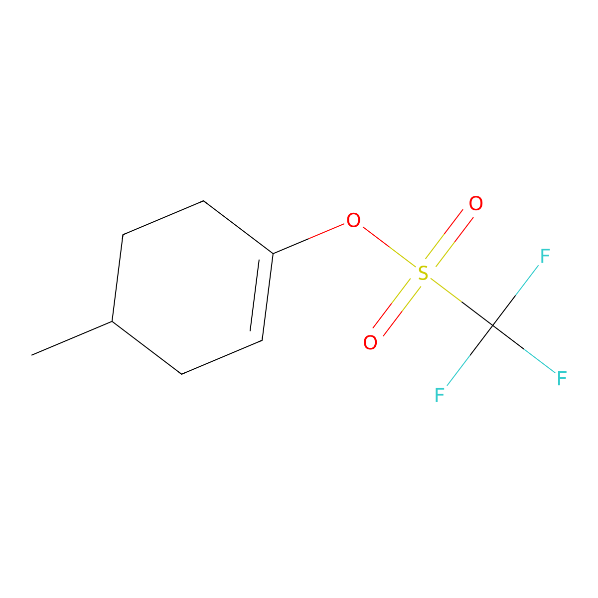 4-Methyl-1-cyclohexen-1-yl trifluoromethanesulfonate molecular structure, CAS 119472-66-1