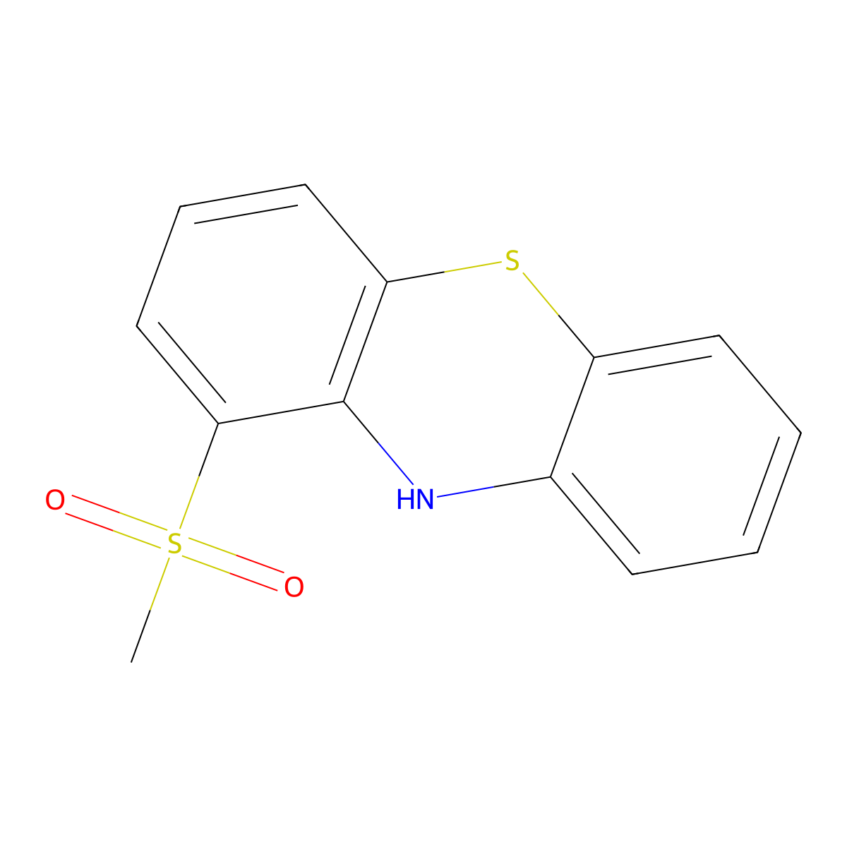 1-methanesulfonyl-10H-phenothiazine molecular structure, CAS 1194739-28-0
