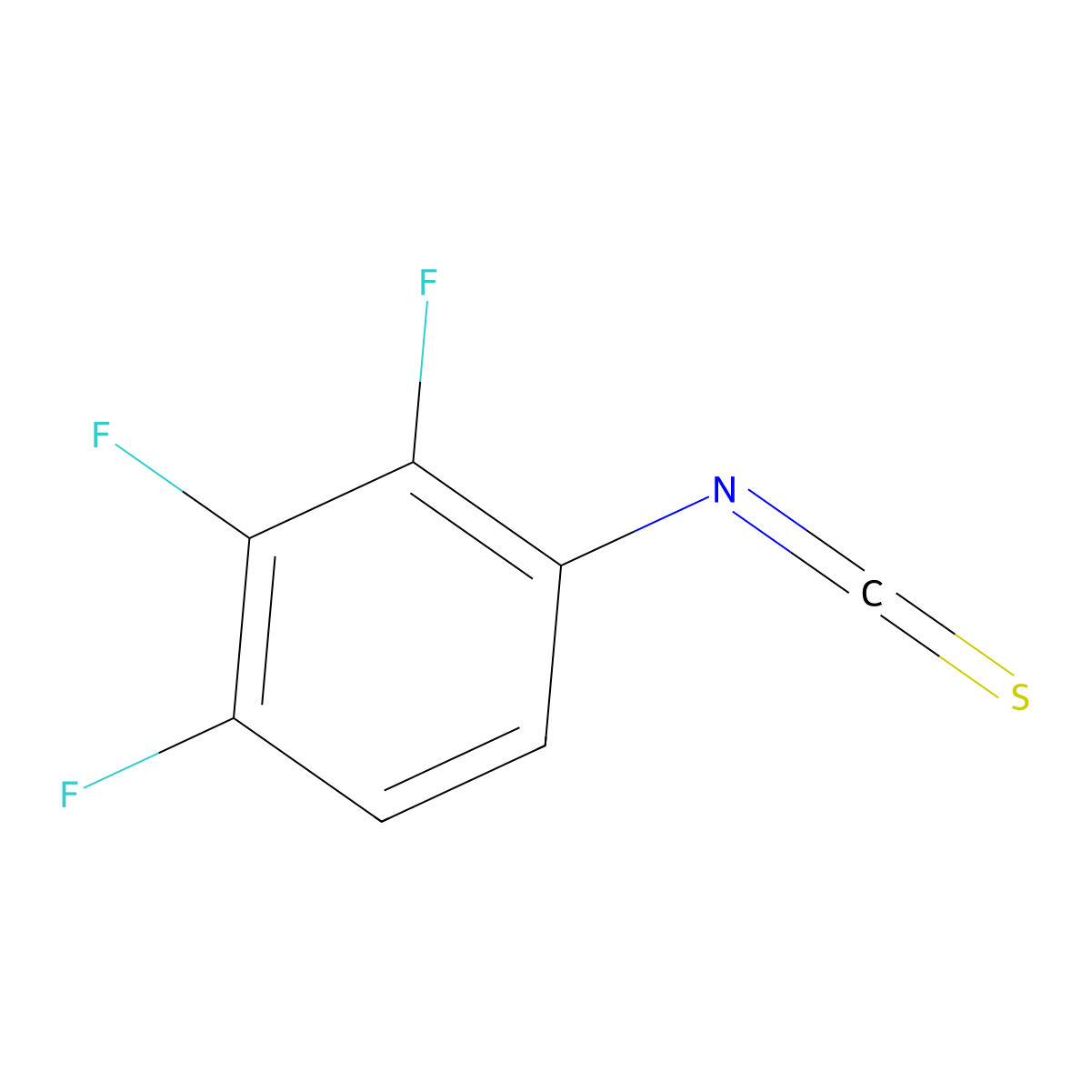 2,3,4-Trifluorophenyl isothiocyanate molecular structure, CAS 119474-40-7