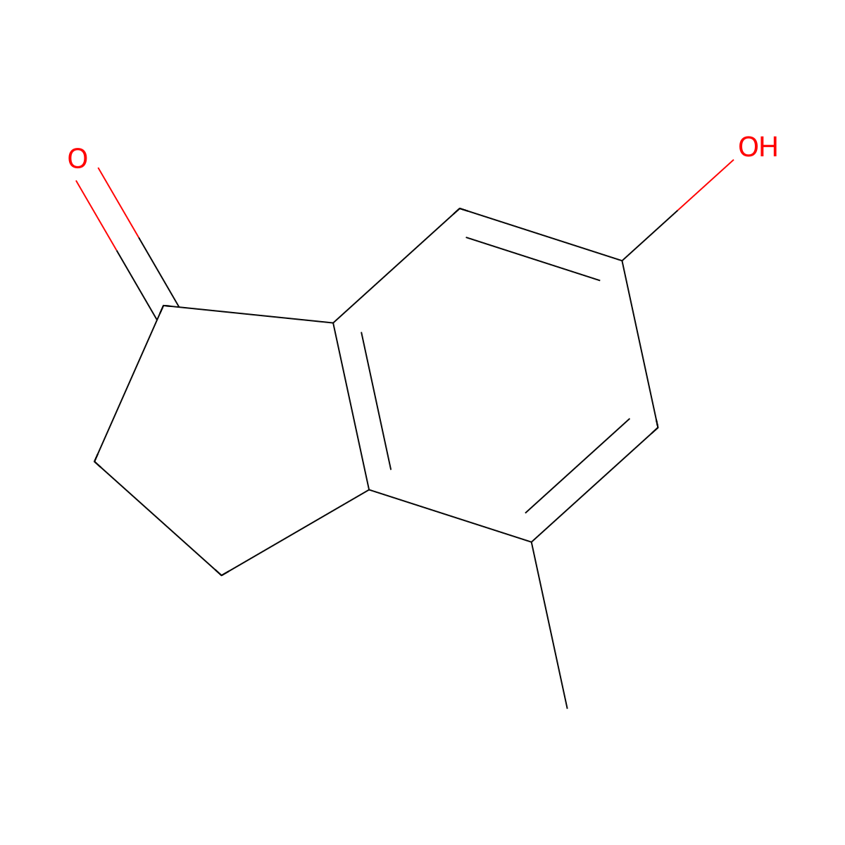 6-Hydroxy-4-methyl-2,3-dihydro-1H-inden-1-one molecular structure, CAS 1194741-69-9