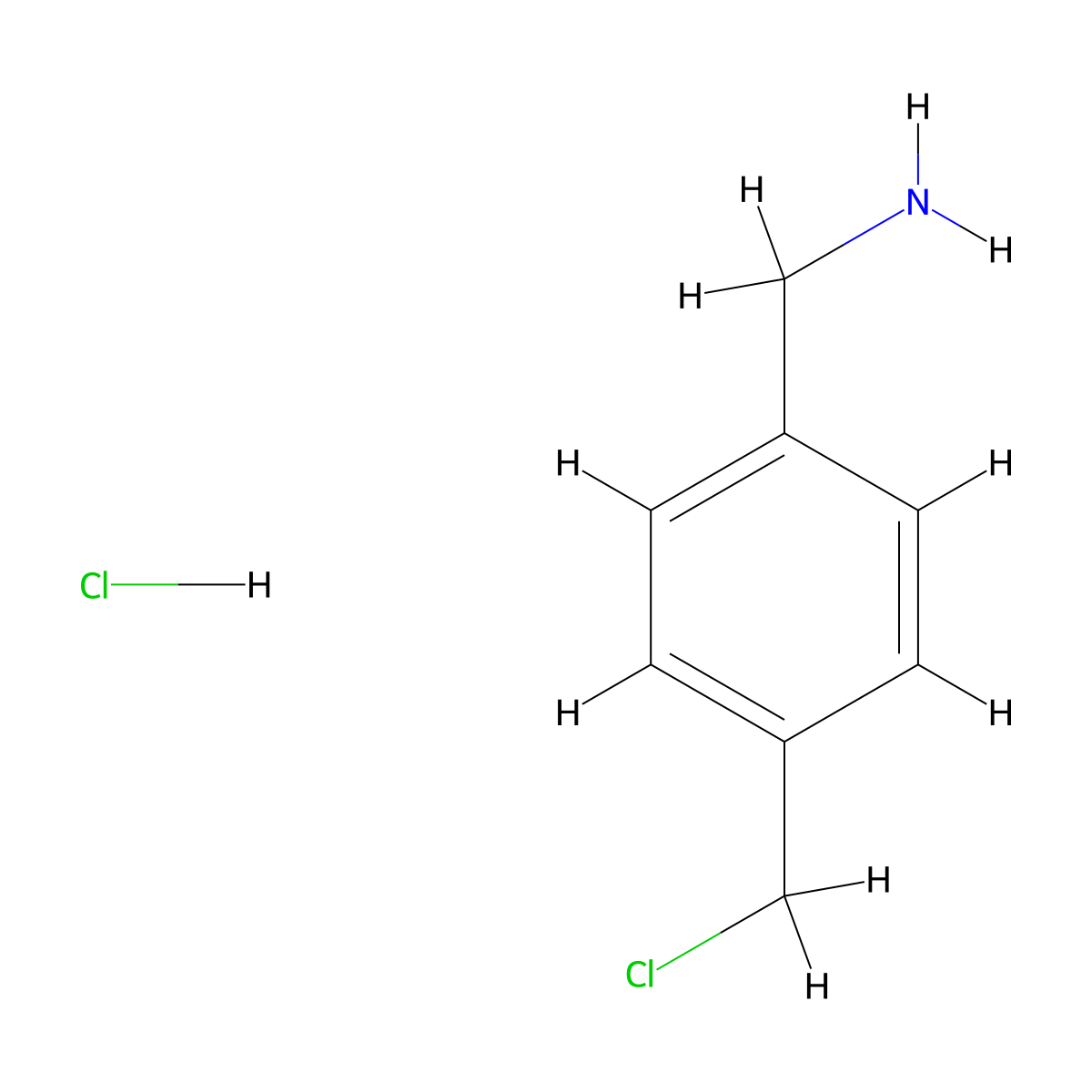 (4-(Chloromethyl)phenyl)methanamine hydrochloride molecular structure, CAS 1194752-34-5