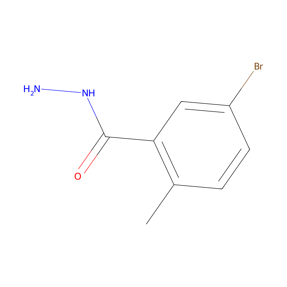 5-Bromo-2-methylbenzohydrazide molecular structure, CAS 1194769-56-6