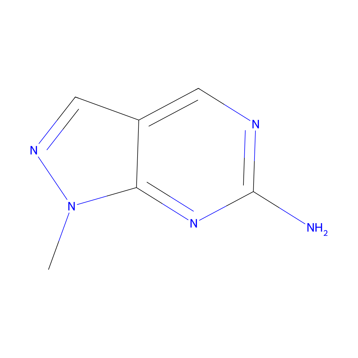 1-Methyl-1H-pyrazolo[3,4-D]pyrimidin-6-amine molecular structure, CAS 1194799-19-3