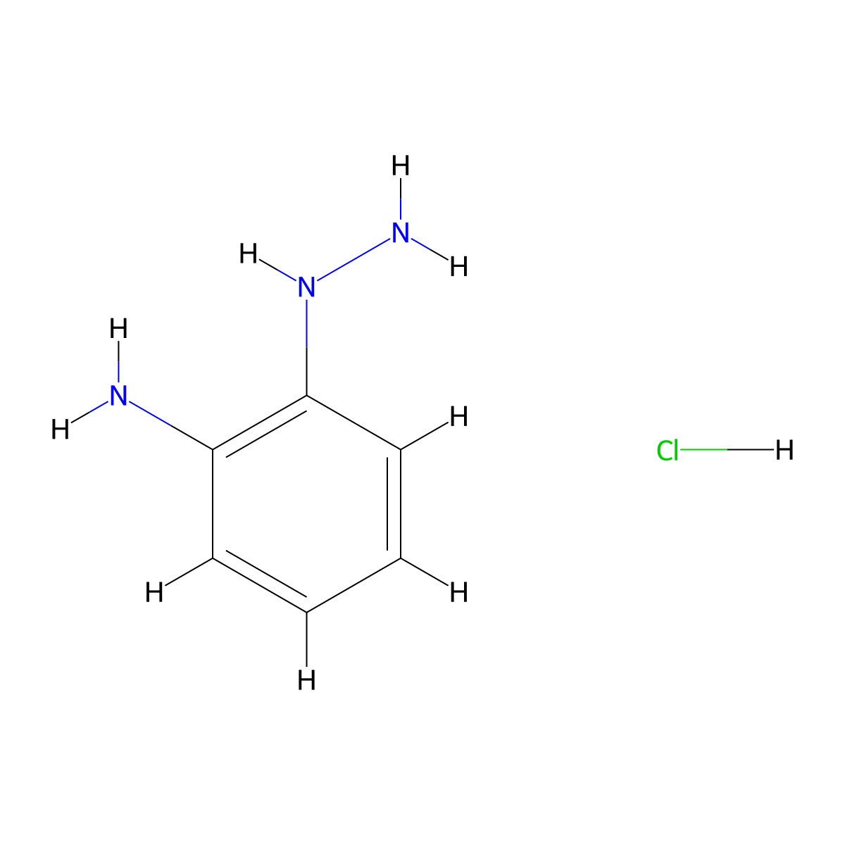 2-Hydrazinylaniline hydrochloride molecular structure, CAS 1194812-90-2