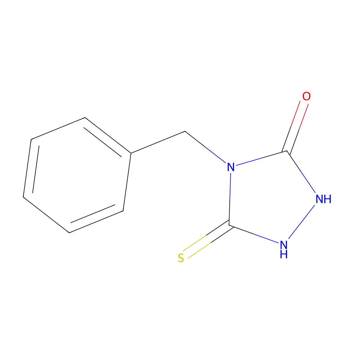 4-Benzyl-5-sulfanylidene-1,2,4-triazolidin-3-one molecular structure, CAS 119482-69-8