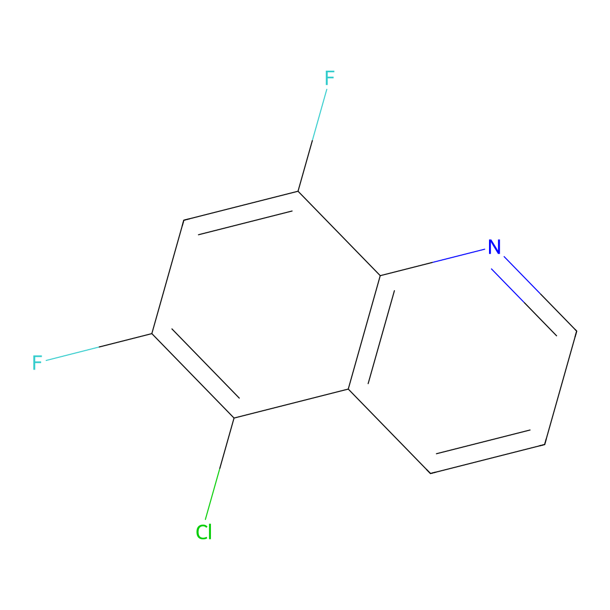 5-Chloro-6,8-difluoroquinoline molecular structure, CAS 1194820-08-0