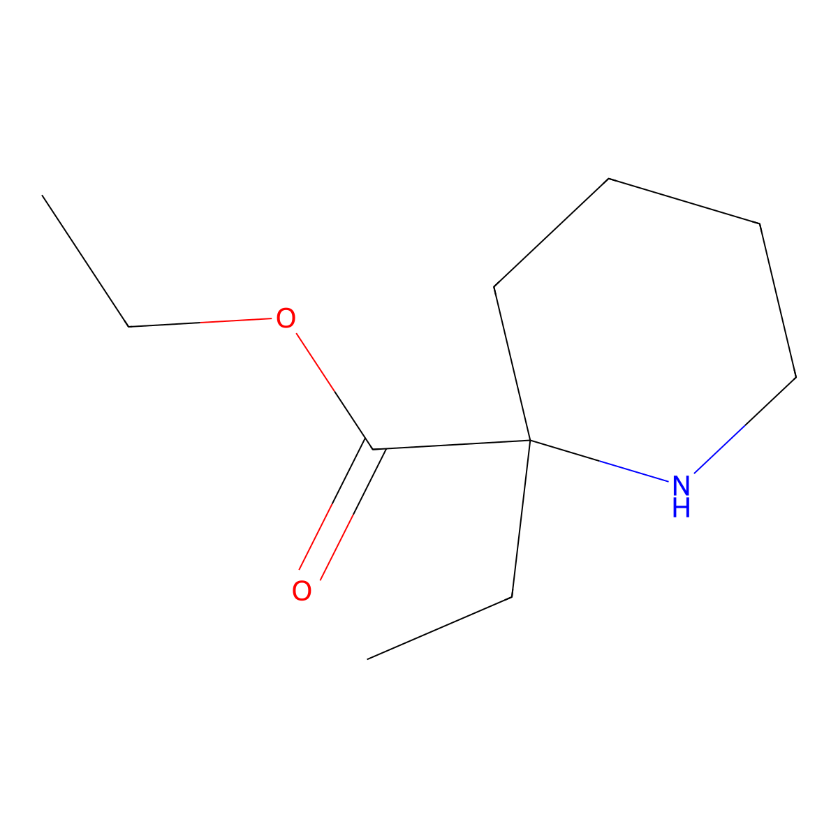 Ethyl 2-ethylpiperidine-2-carboxylate molecular structure, CAS 1194826-08-8
