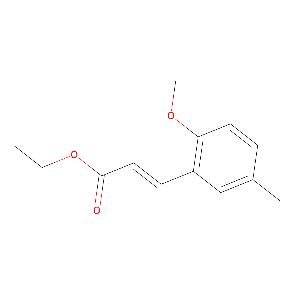 (E)-ethyl 3-(2-methoxy-5-methylphenyl)acrylate molecular structure, CAS 1194827-68-3