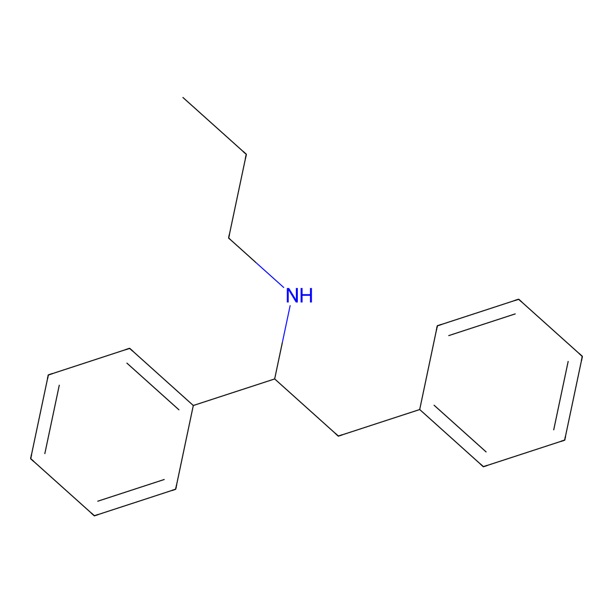 alpha-Phenyl-N-propylbenzeneethanamine molecular structure, CAS 119486-00-9
