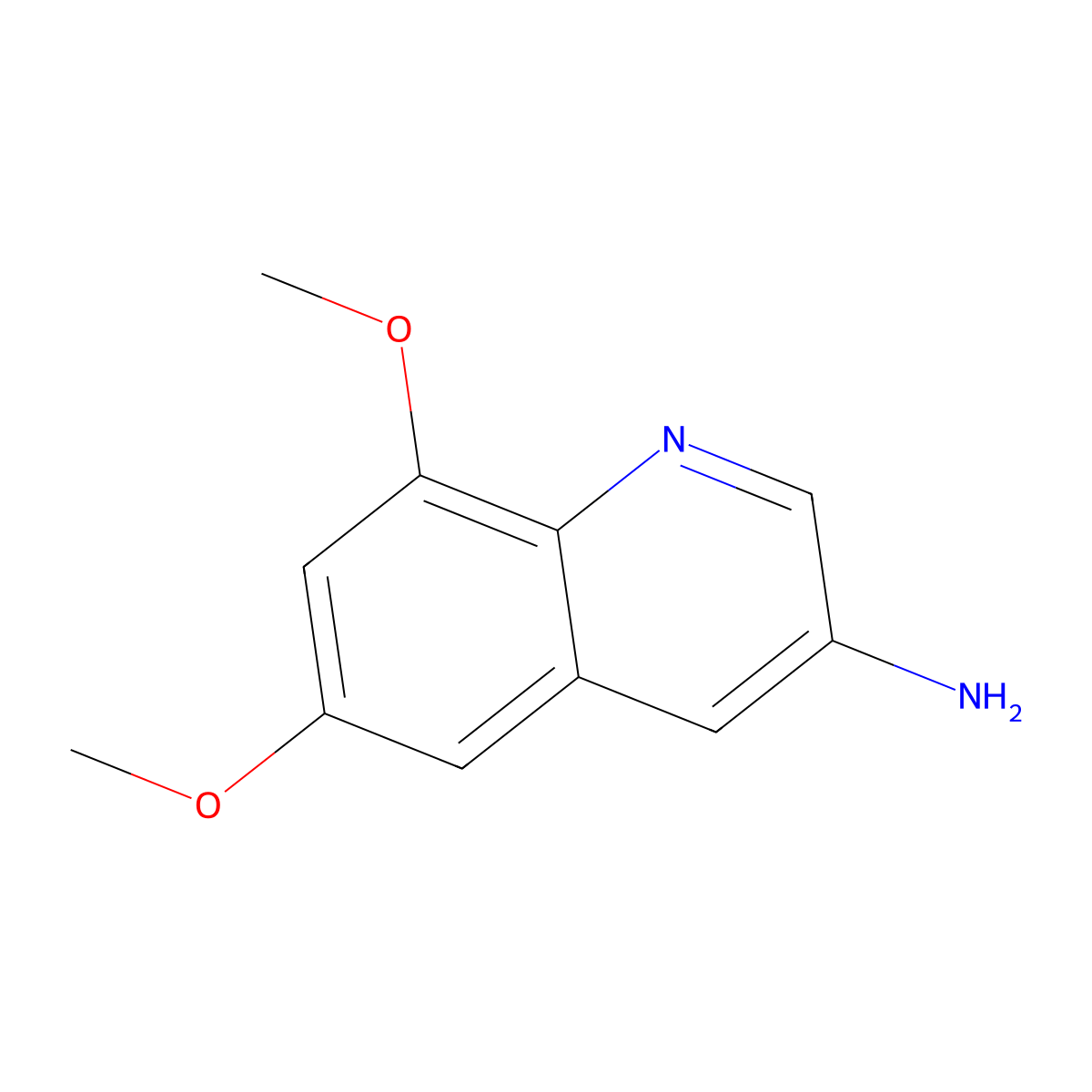6,8-Dimethoxyquinolin-3-amine molecular structure, CAS 1194873-26-1