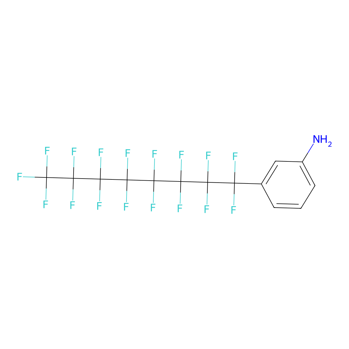 3-(Heptadecafluorooctyl)aniline molecular structure, CAS 119489-67-7