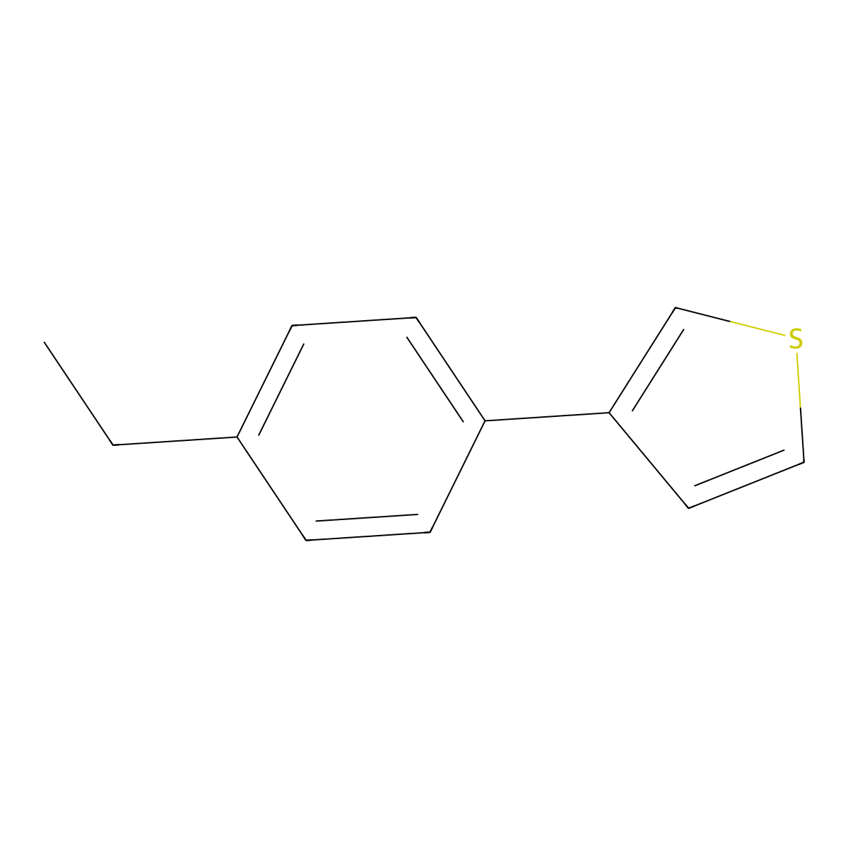 3-(4-Ethylphenyl)thiophene molecular structure, CAS 119492-72-7