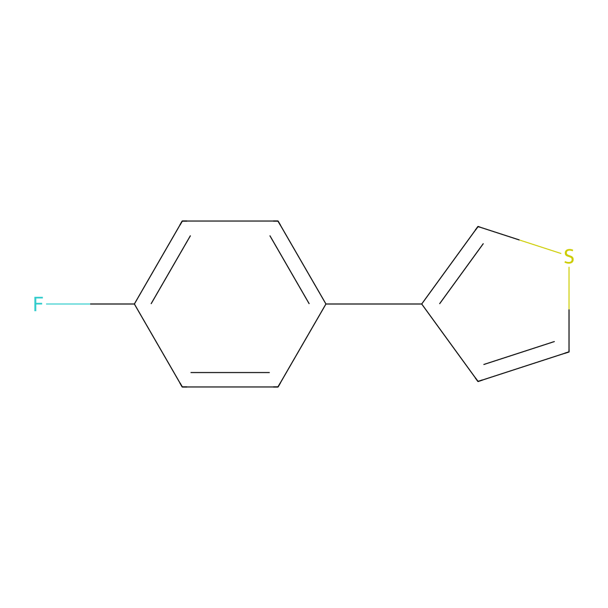 3-(4-Fluorophenyl)thiophene molecular structure, CAS 119492-73-8