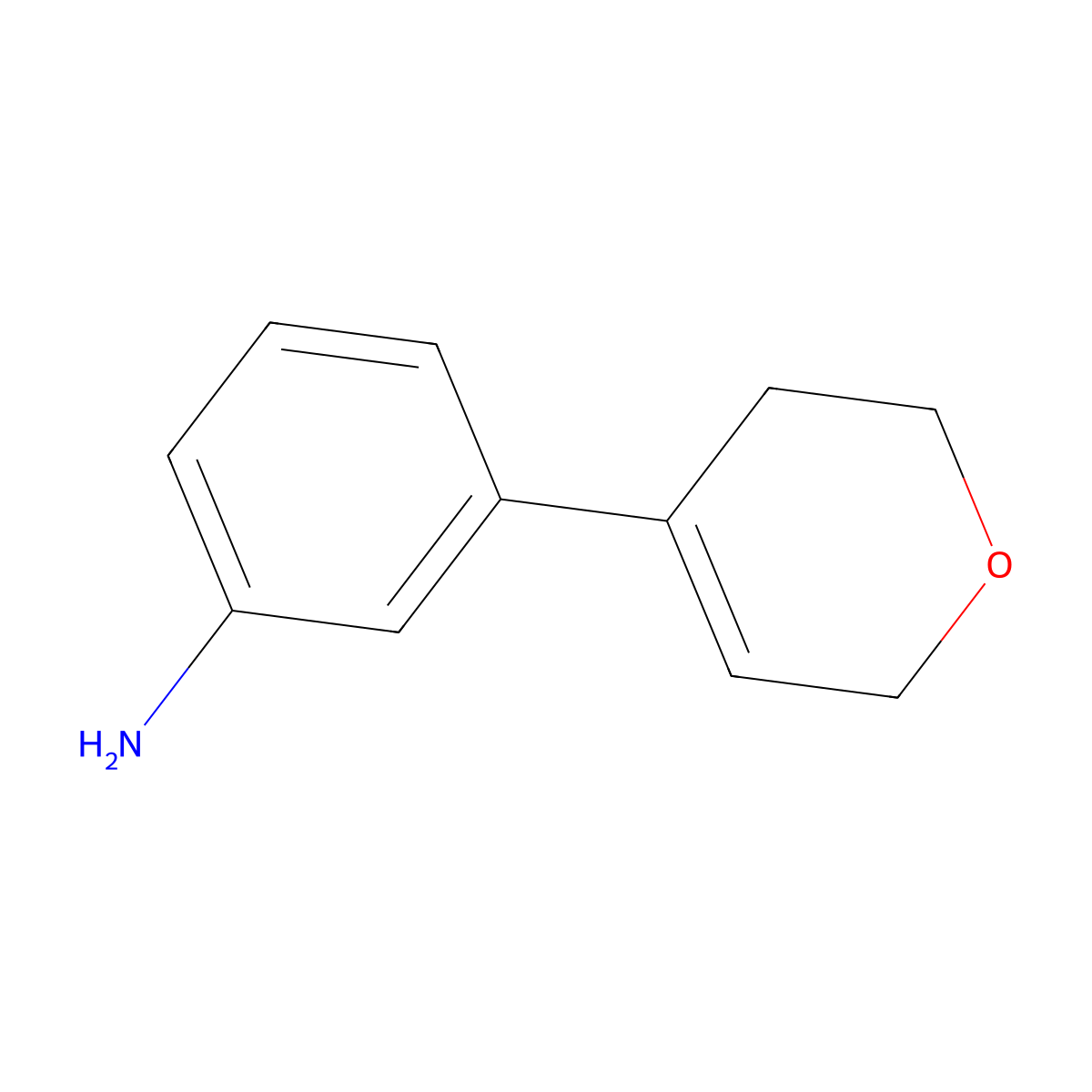 3-(3,6-dihydro-2H-pyran-4-yl)aniline molecular structure, CAS 1194973-20-0