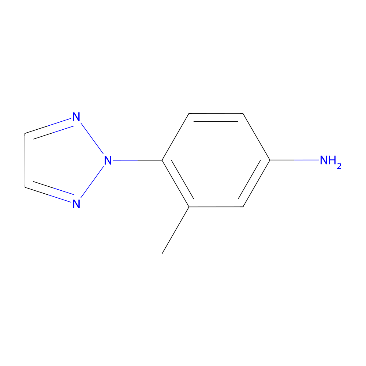3-Methyl-4-(2H-1,2,3-triazol-2-yl)aniline molecular structure, CAS 1194973-37-9