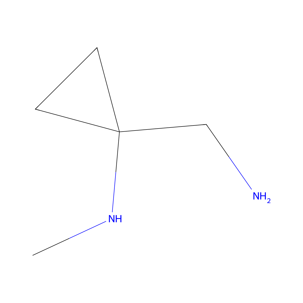 1-(aminomethyl)-N-methylcyclopropan-1-amine molecular structure, CAS 1194974-49-6
