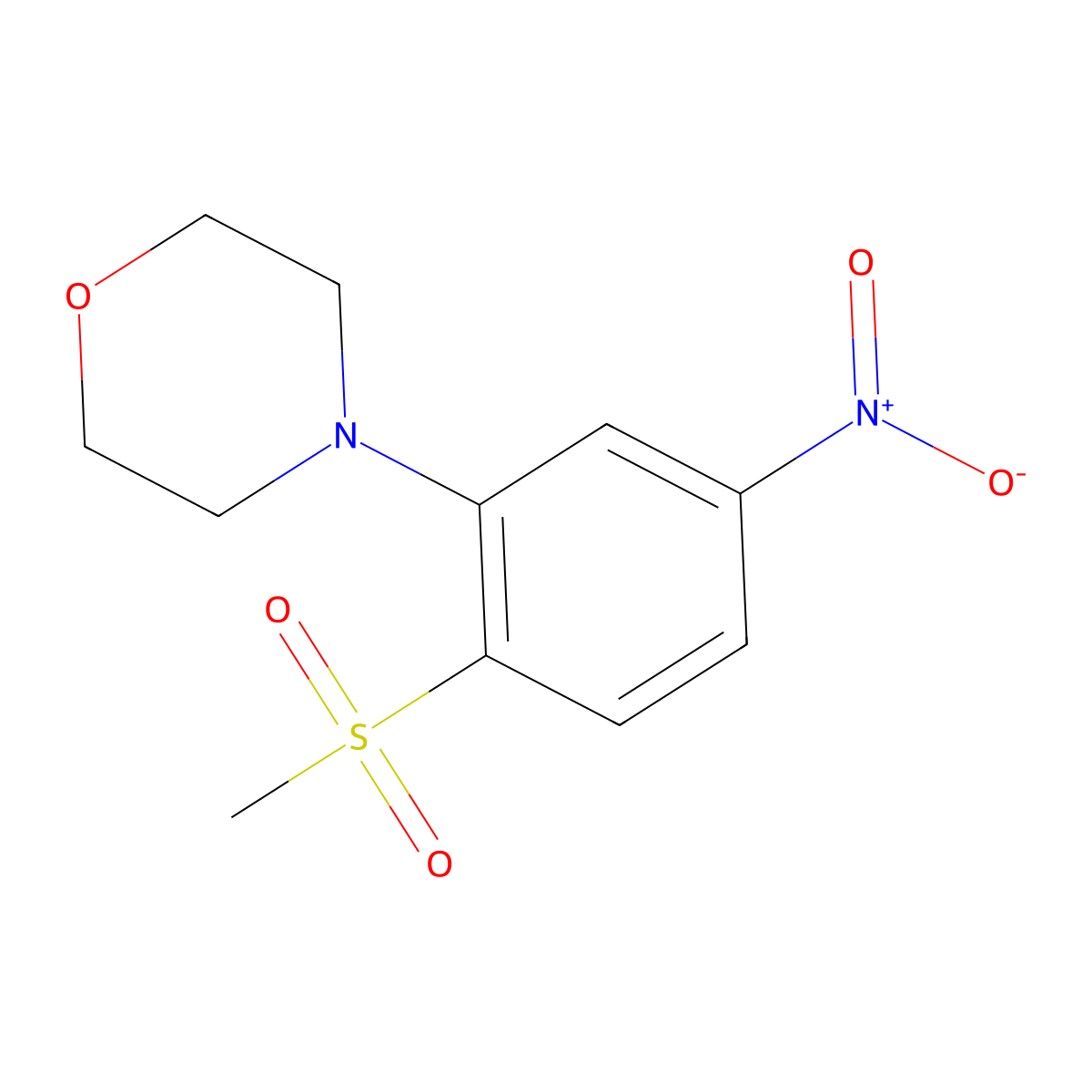 1-Methanesulfonyl-2-morpholino-4-nitrobenzene molecular structure, CAS 1194974-72-5