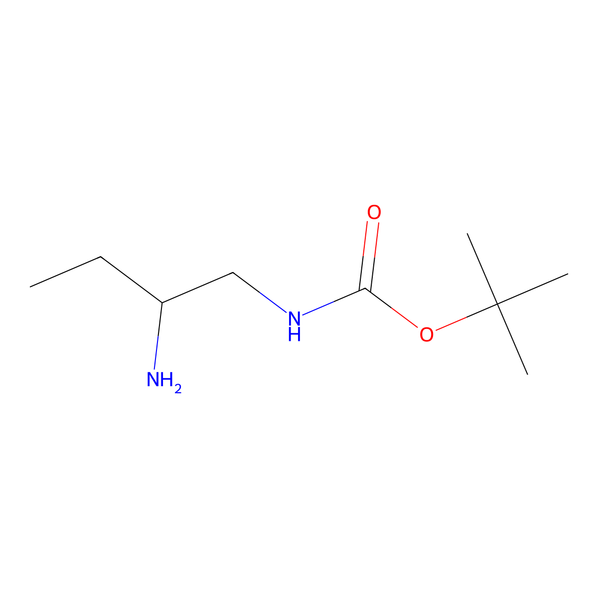 (R)-tert-Butyl (2-aminobutyl)carbamate molecular structure, CAS 1194975-22-8