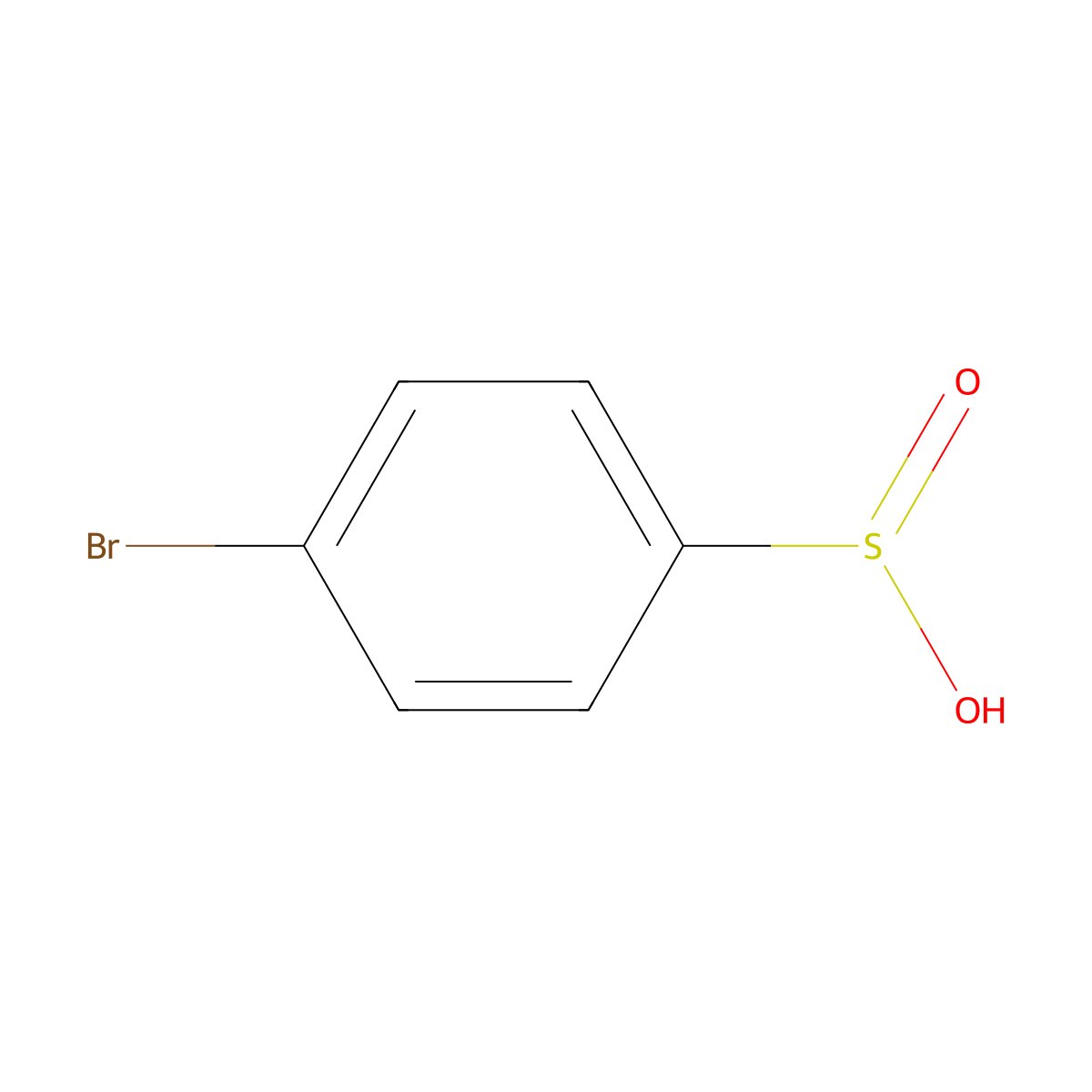 4-bromobenzenesulfinic Acid molecular structure, CAS 1195-33-1