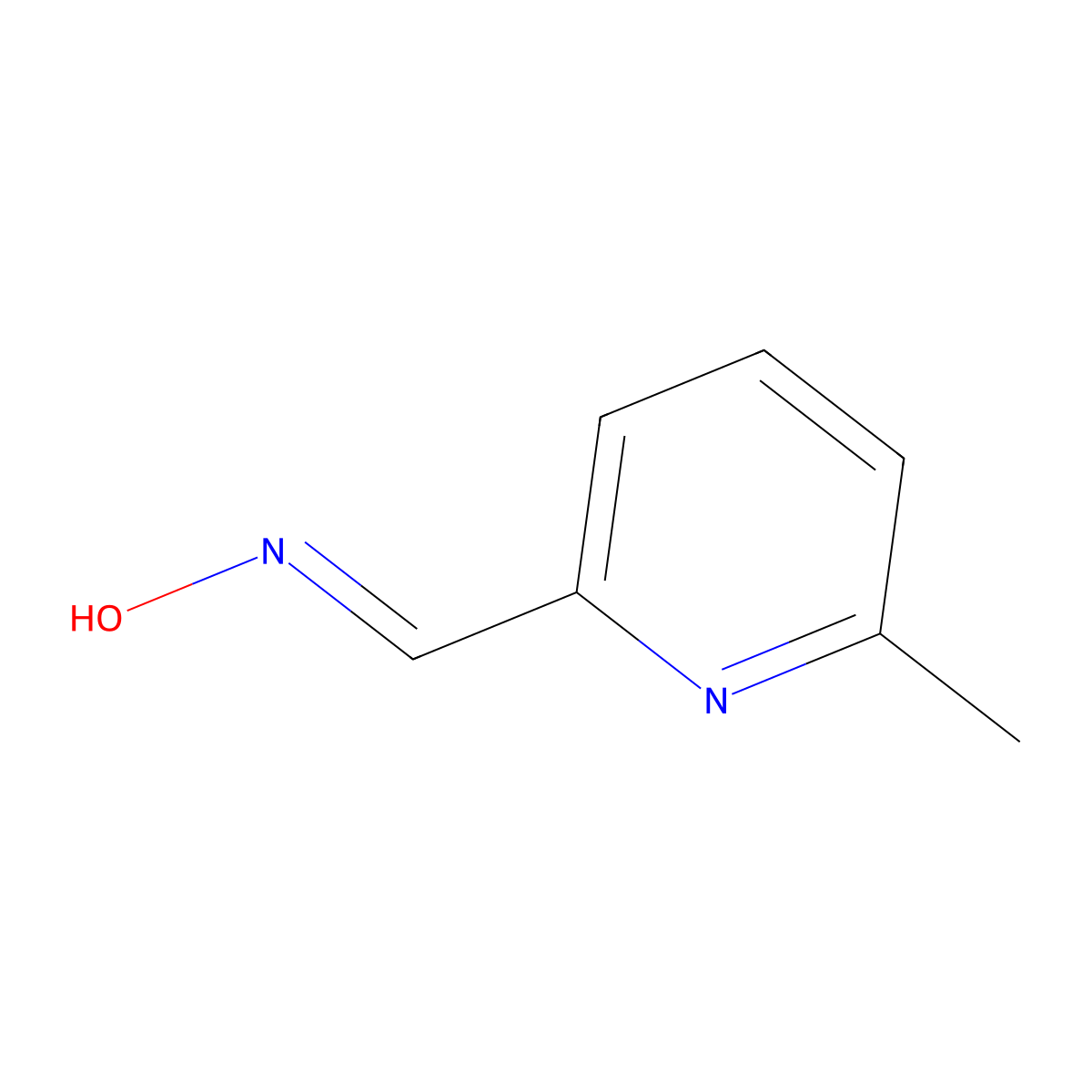 6-Methylpyridine-2-carbaldehyde oxime molecular structure, CAS 1195-40-0