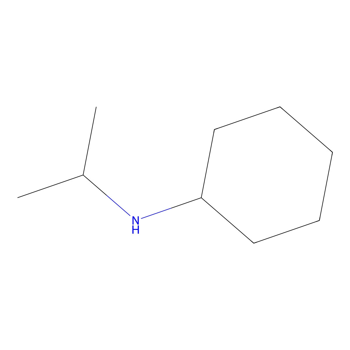 Cyclohexylisopropylamine molecular structure, CAS 1195-42-2