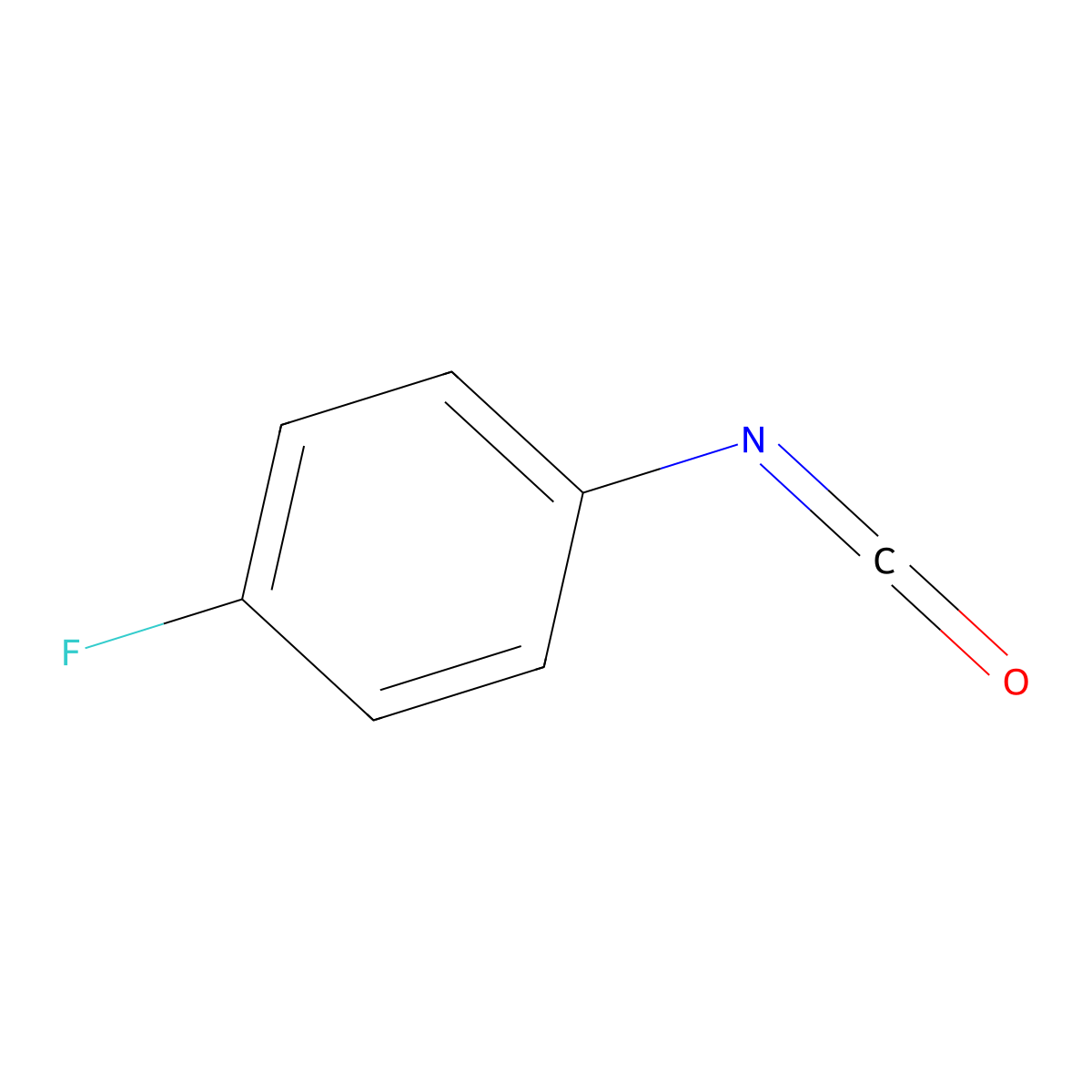 4-Fluorophenyl isocyanate molecular structure, CAS 1195-45-5