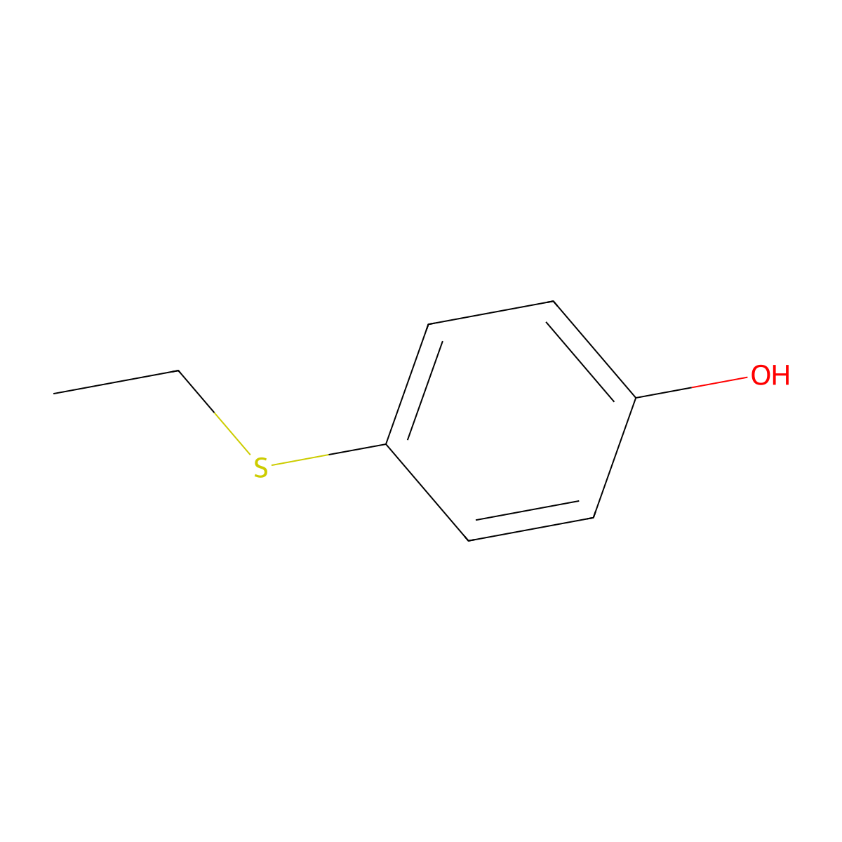 4-(Ethylthio)phenol molecular structure, CAS 1195-46-6