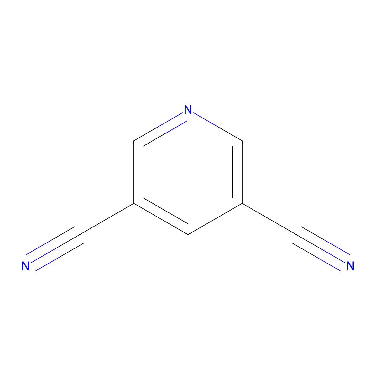 3,5-Pyridinedicarbonitrile molecular structure, CAS 1195-58-0