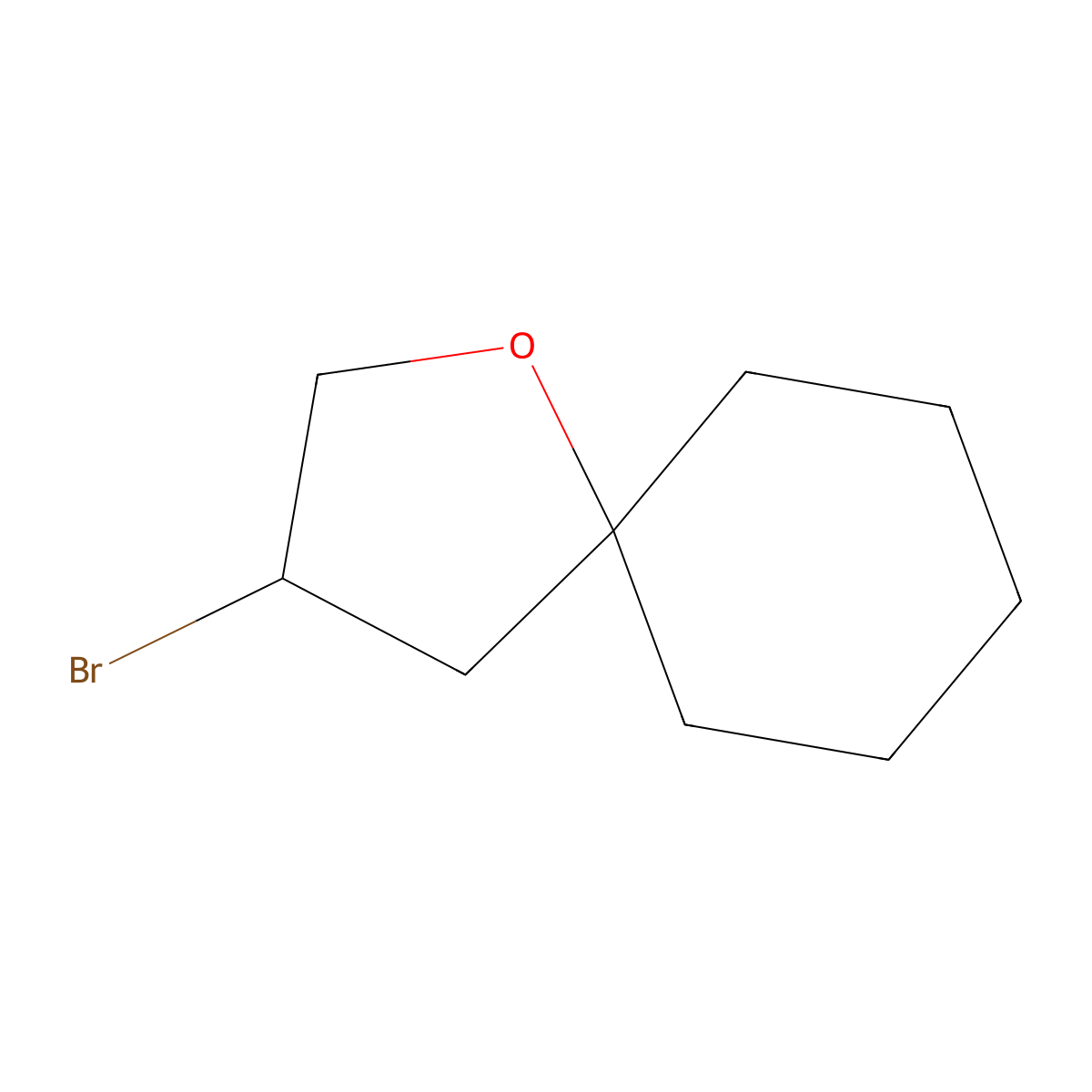 3-Bromo-1-oxaspiro[4.5]decane molecular structure, CAS 1195-85-3