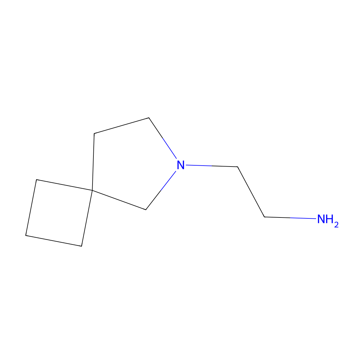 2-{6-Azaspiro[3.4]octan-6-yl}ethan-1-amine molecular structure, CAS 1195-89-7
