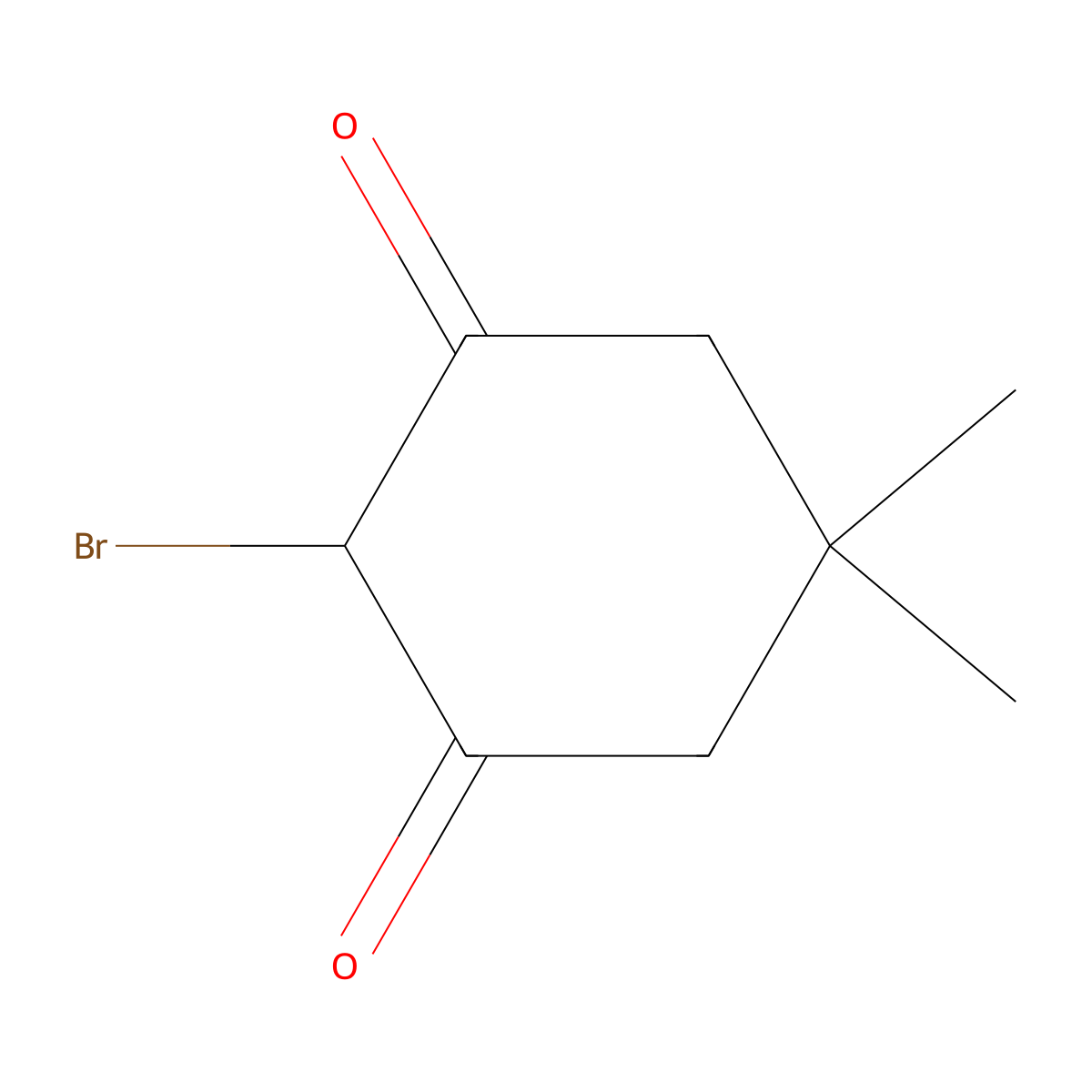1,3-Cyclohexanedione, 2-bromo-5,5-dimethyl- molecular structure, CAS 1195-91-1