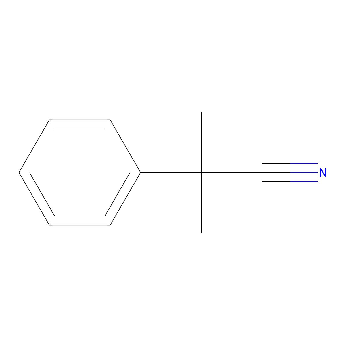 2-Methyl-2-phenylpropanenitrile molecular structure, CAS 1195-98-8