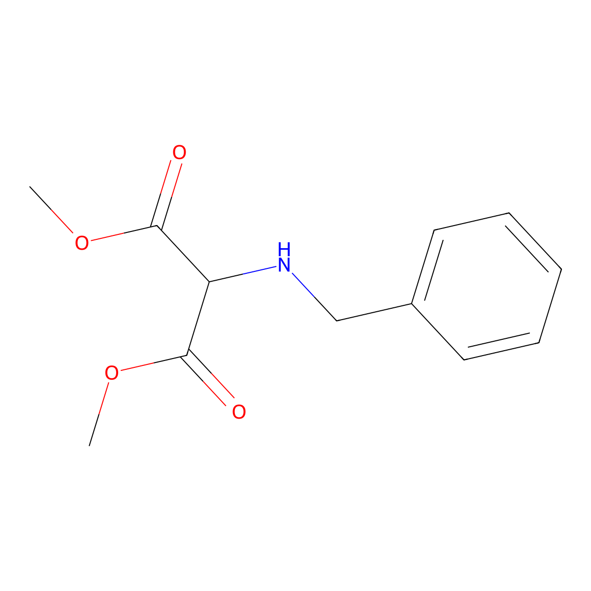 Dimethyl 2-(benzylamino)malonate molecular structure, CAS 119506-92-2